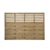 Forest Kyoto Slatted Top Fence Panels Natural Timber 6 X 4&apos; Pack Of 6