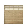 Forest Kyoto Slatted Top Fence Panels Natural Timber 6 X 6&apos; Pack Of 10