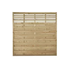 Forest Kyoto Slatted Top Fence Panels Natural Timber 6 X 6&apos; Pack Of 10
