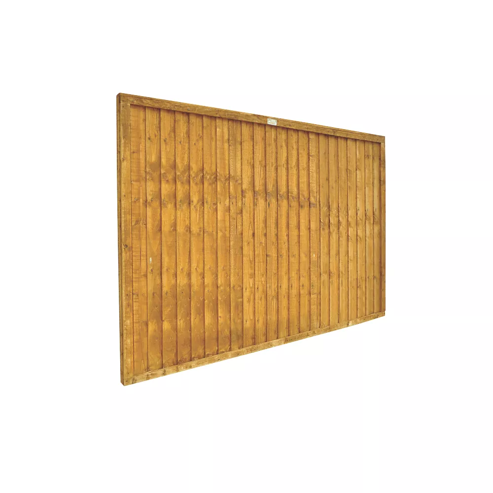 Forest Closeboard Fence Panels Golden Brown 6 X 4' Pack Of 6 - Image 2
