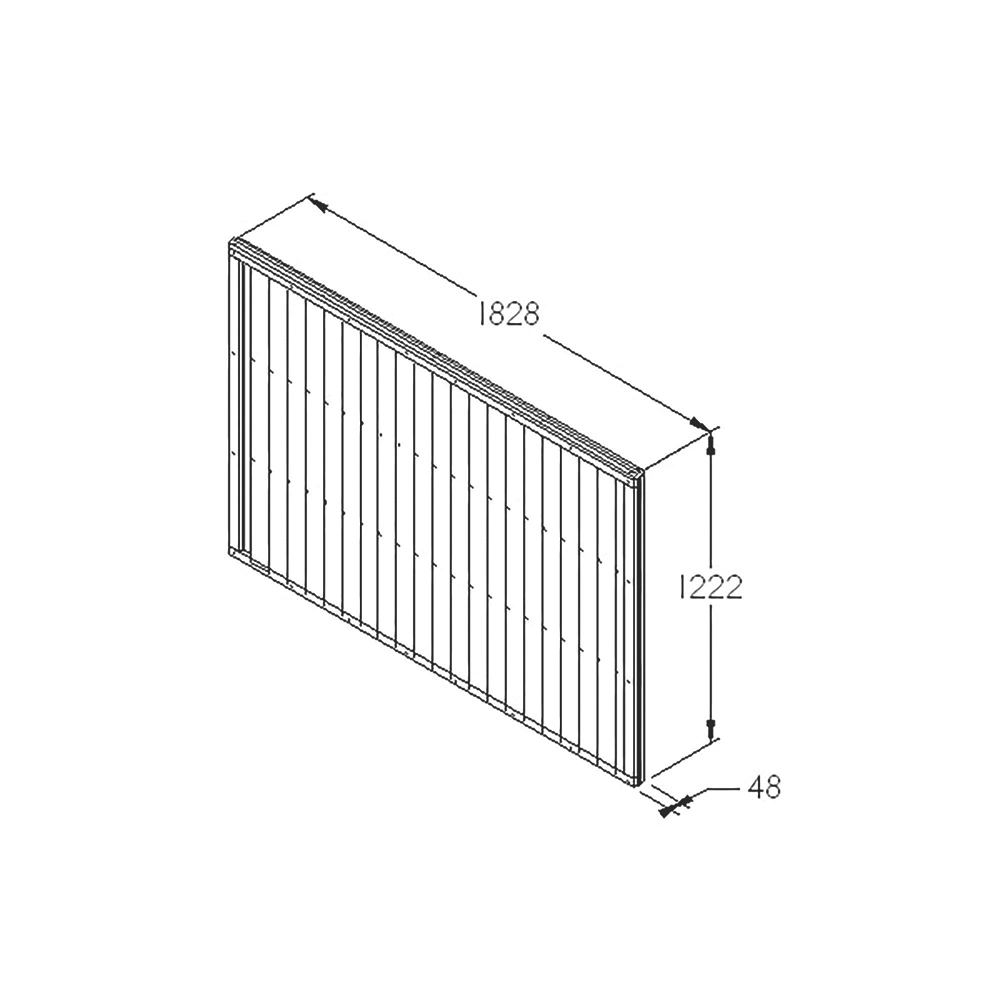 Forest Closeboard Fence Panels Golden Brown 6 X 4' Pack Of 6 - Image 4