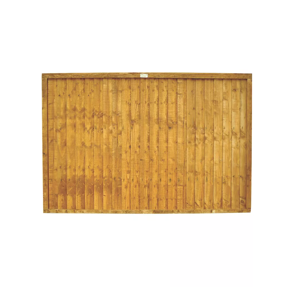 Forest Closeboard Fence Panels Golden Brown 6 X 4' Pack Of 6