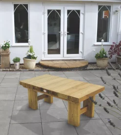 Forest Low Sleeper Garden Table 1225 X 600 X 445mm