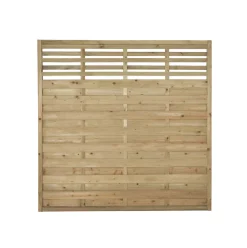 Forest Kyoto Slatted Top Fence Panels Natural Timber 6 X 6&apos; Pack Of 8