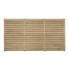 Forest Double-Slatted Fence Panels Natural Timber 6 X 3' Pack Of 5