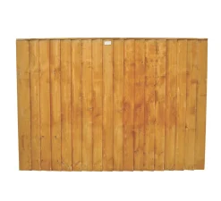 Forest Feather Edge Fence Panels Golden Brown 6 X 3' Pack Of 8