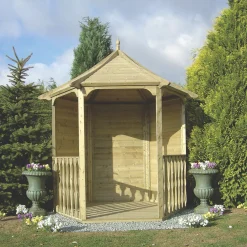 Shire Foxglove 7&apos; X 6&apos; (Nominal) Hexagonal Timber Arbour