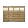 Forest Kyoto Slatted Top Fence Panels Natural Timber 6 X 4&apos; Pack Of 8