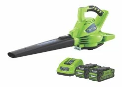 Greenworks GWGD40BVK2X 40V 2 X 2.0Ah Li-Ion Brushless Cordless Blower Vac