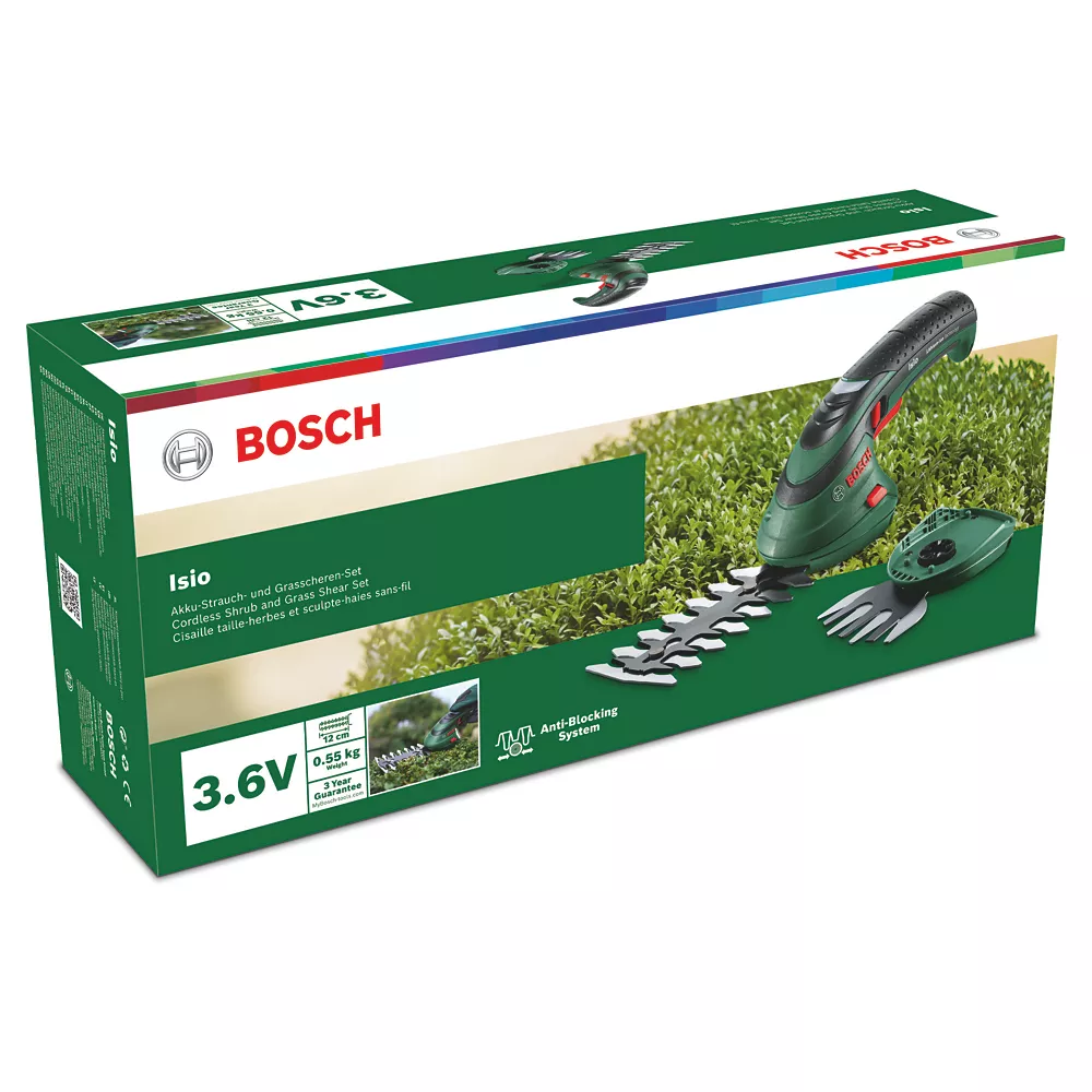 Bosch Isio 3.6V 1 X 1.5Ah Li-Ion Cordless Grass & Shrub Shear - Image 8