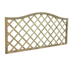 Forest Hamburg Screen Lattice Curved Top Fence Panels 6 X 3&apos; 3 Pack
