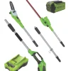 Greenworks GWG40PSHK2 40V 1 X 2.0Ah Li-Ion Cordless 2-in-1 Multi-Tool