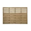 Forest Kyoto Slatted Top Fence Panels Natural Timber 6 X 4&apos; Pack Of 9