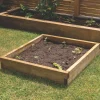 Forest Square Raised Bed Natural Timber 900 X 900 X 140mm