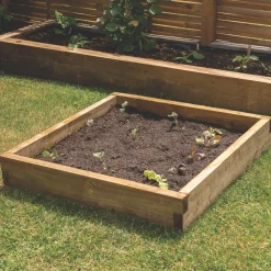 Forest Square Raised Bed Natural Timber 900 X 900 X 140mm