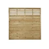 Forest Kyoto Slatted Top Fence Panels Natural Timber 6 X 6&apos; Pack Of 6
