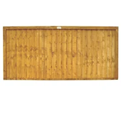 Forest Closeboard Fence Panels Golden Brown 6 X 3&apos; Pack Of 9