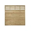 Forest Kyoto Slatted Top Fence Panels Natural Timber 6 X 6&apos; Pack Of 7
