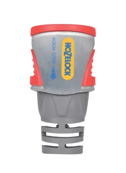 Hozelock 12.5 & 15mm Single-End Female Metal Aquastop Hose End Connector