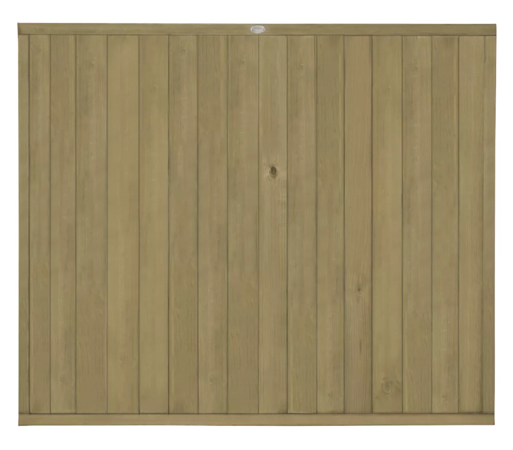 Forest VTGP5PK3HD Vertical Tongue & Groove Fence Panels Natural Timber 6 X 5' Pack Of 3