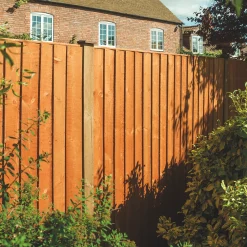 Rowlinson Vertical Board Feather Edge Fence Panels Honey Brown 1.8 X 1.8m Pack Of 3