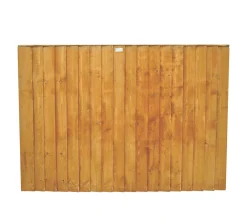 Forest Feather Edge Fence Panels Golden Brown 6 X 4&apos; Pack Of 7