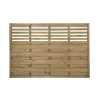 Forest Kyoto Slatted Top Fence Panels Natural Timber 6 X 4' Pack Of 5