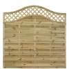 Forest Prague Lattice Curved Top Fence Panels Natural Timber 6 X 6&apos; Pack Of 5