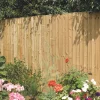 Rowlinson Vertical Board Feather Edge Fence Panels Natural Timber 1.8 X 0.9m Pack Of 3