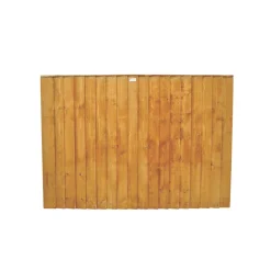 Forest Feather Edge Fence Panels Golden Brown 6 X 4&apos; Pack Of 10