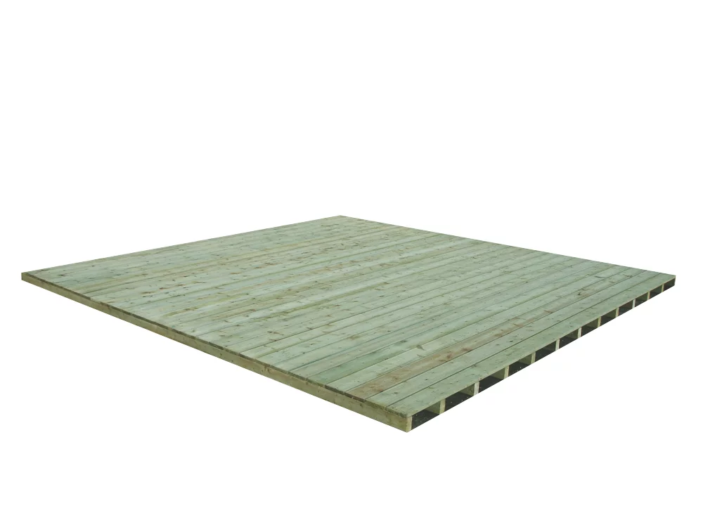 Essentials 23m² Decking Pack Light Green Wood 4.8 X 4.8m - Image 2