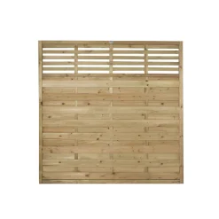 Forest Kyoto Slatted Top Fence Panels Natural Timber 6 X 6&apos; Pack Of 4
