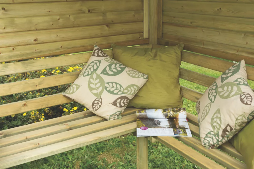 Forest Venetian 6' 6" X 5' (Nominal) Hexagonal Timber Arbour - Image 4