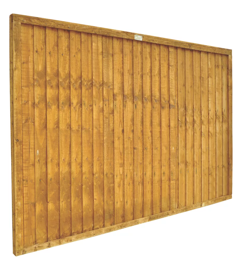 Forest Closeboard Fence Panels Golden Brown 6 X 4' Pack Of 4 - Image 2