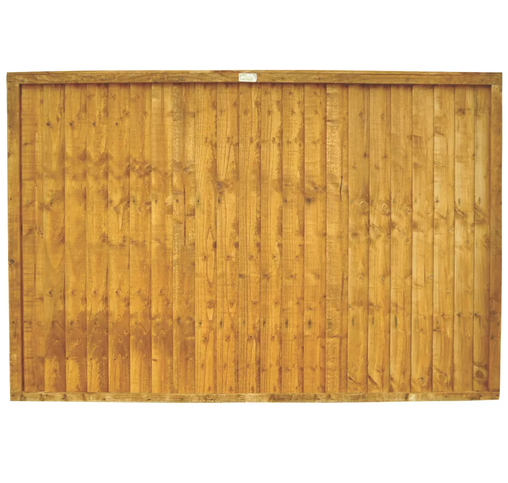 Forest Closeboard Fence Panels Golden Brown 6 X 4' Pack Of 4