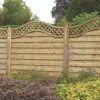 Forest Prague Lattice Curved Top Fence Panels Natural Timber 6 X 6' Pack Of 3