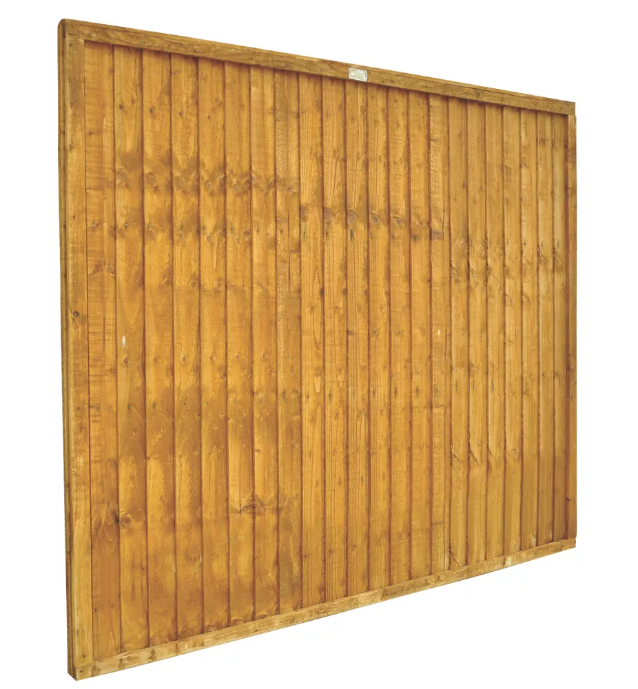 Forest Closeboard Fence Panels Golden Brown 6 X 5' Pack Of 3 - Image 2