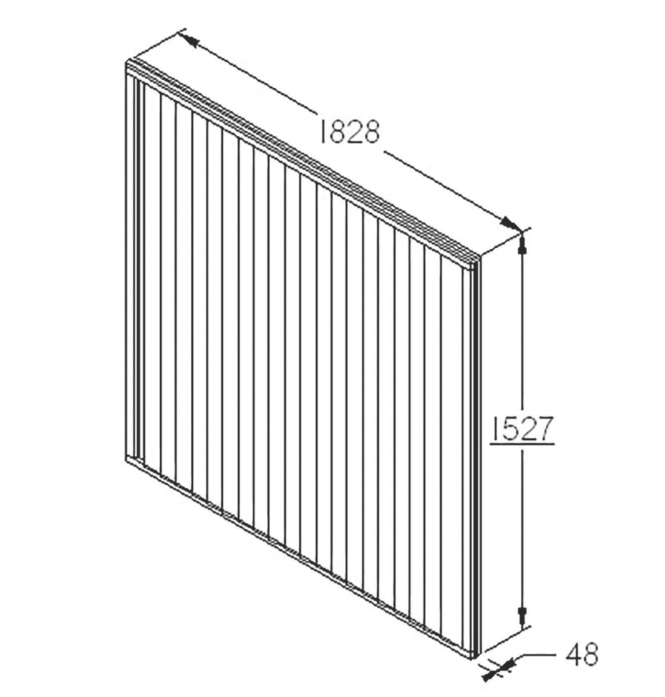 Forest Closeboard Fence Panels Golden Brown 6 X 5' Pack Of 3 - Image 4
