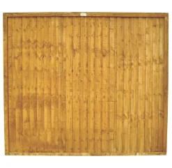 Forest Closeboard Fence Panels Golden Brown 6 X 5&apos; Pack Of 3