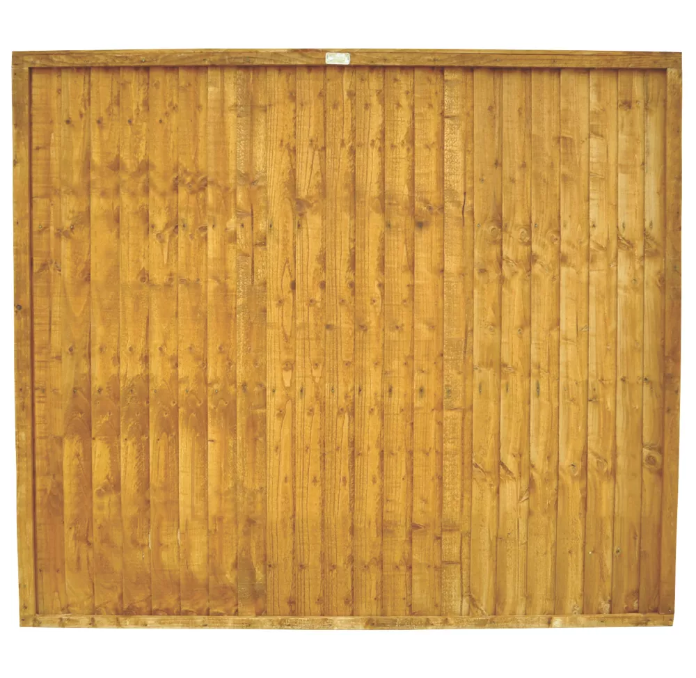 Forest Closeboard Fence Panels Golden Brown 6 X 5' Pack Of 3