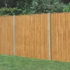 Forest Feather Edge Fence Panels Golden Brown 6 X 6&apos; Pack Of 3