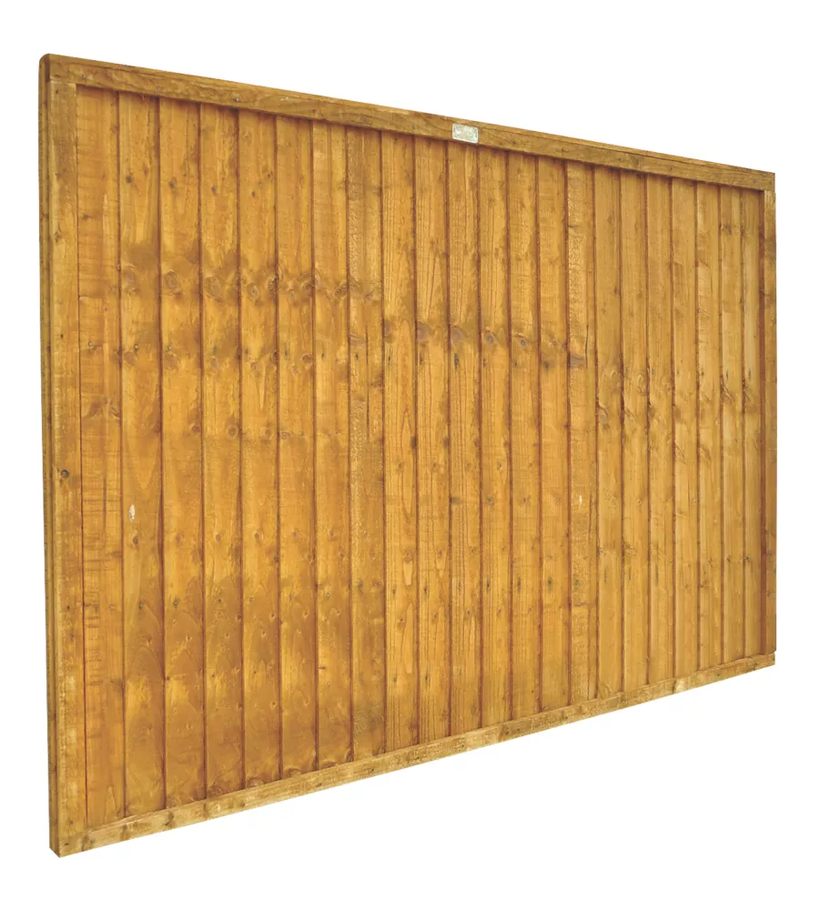 Forest Closeboard Fence Panels Golden Brown 6 X 4' Pack Of 8 - Image 2