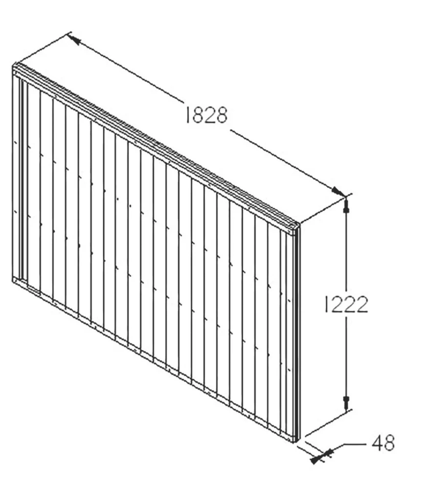 Forest Closeboard Fence Panels Golden Brown 6 X 4' Pack Of 8 - Image 4