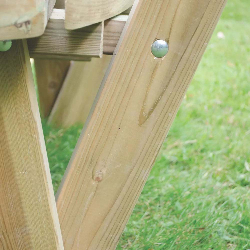 Forest Circular Garden Picnic Table With Seat Backs 2460 X 2460 X 820mm - Image 4