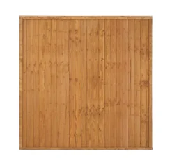 Forest Closeboard Fence Panels Golden Brown 6 X 6&apos; Pack Of 5