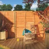 Rowlinson Traditional Lap Lap Fence Panels Honey Brown 1.8 X 1.5m Pack Of 3
