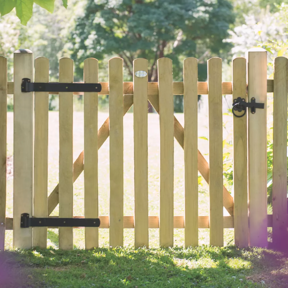 Forest Garden Gate 1000 X 900mm Natural Timber - Image 3