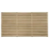 Forest Double-Slatted Fence Panels Natural Timber 6 X 3' Pack Of 3
