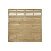 Forest Kyoto Slatted Top Fence Panels Natural Timber 6 X 6&apos; Pack Of 5