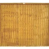 Forest Closeboard Fence Panels Golden Brown 6 X 5' Pack Of 9